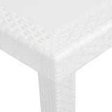 Vidaxl tuintafel 220x90x72 cm rattan-look kunststof wit