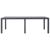 Vidaxl tuintafel 220x90x72 cm rattan-look kunststof bruin