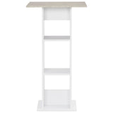 Vidaxl bartafel 60x60x110 cm wit en betonkleurig