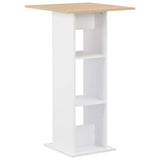 Vidaxl bartafel 60x60x110 cm wit en sonoma eikenkleurig