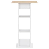 Vidaxl bartafel 60x60x110 cm wit en sonoma eikenkleurig