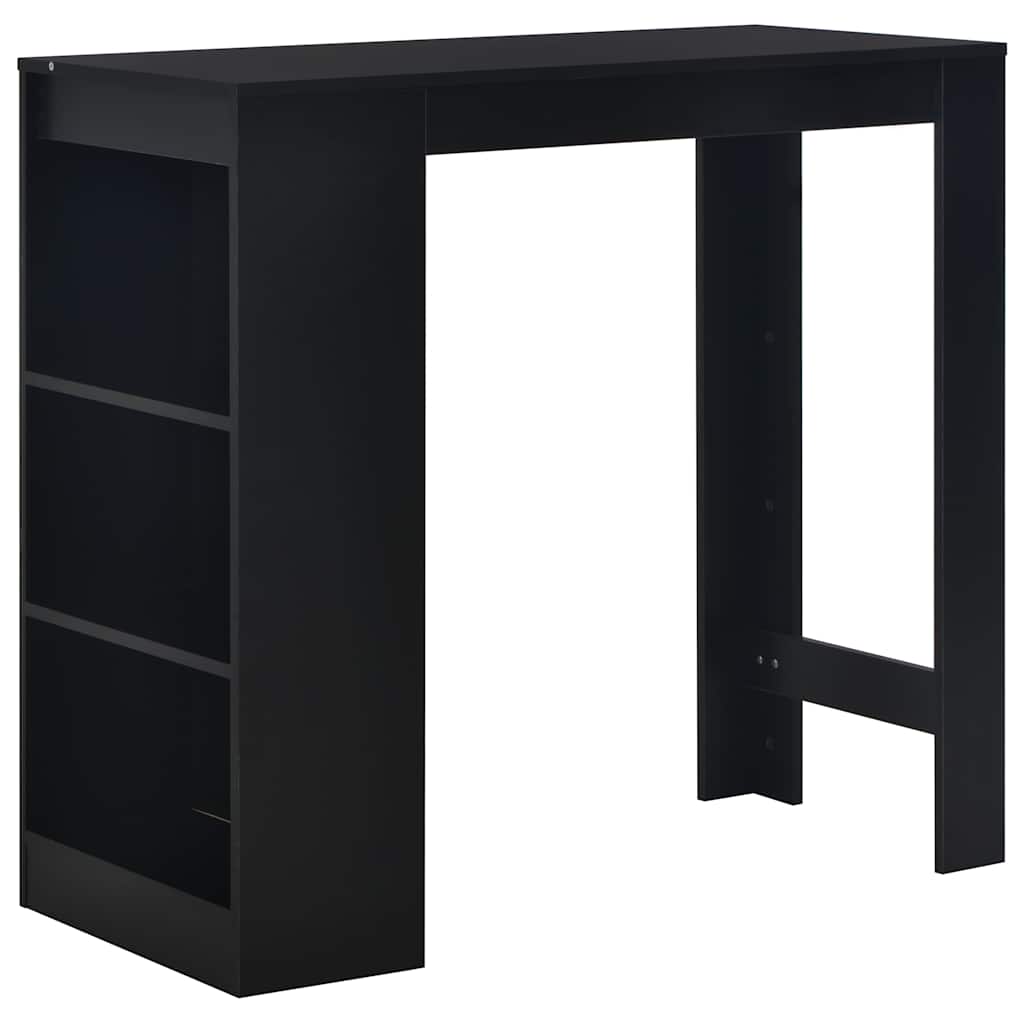 Vidaxl bartafel met schap 110x50x103 cm zwart