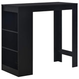 Vidaxl bartafel met schap 110x50x103 cm zwart