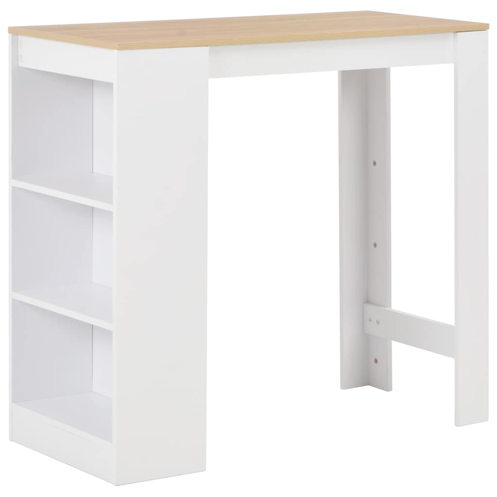 Vidaxl bartafel met schap 110x50x103 cm wit