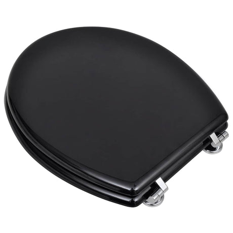 Vidaxl toiletbrillen met deksels 2 st mdf zwart