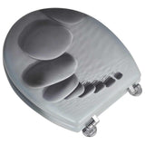 Vidaxl toiletbrillen met deksels 2 st stenen mdf