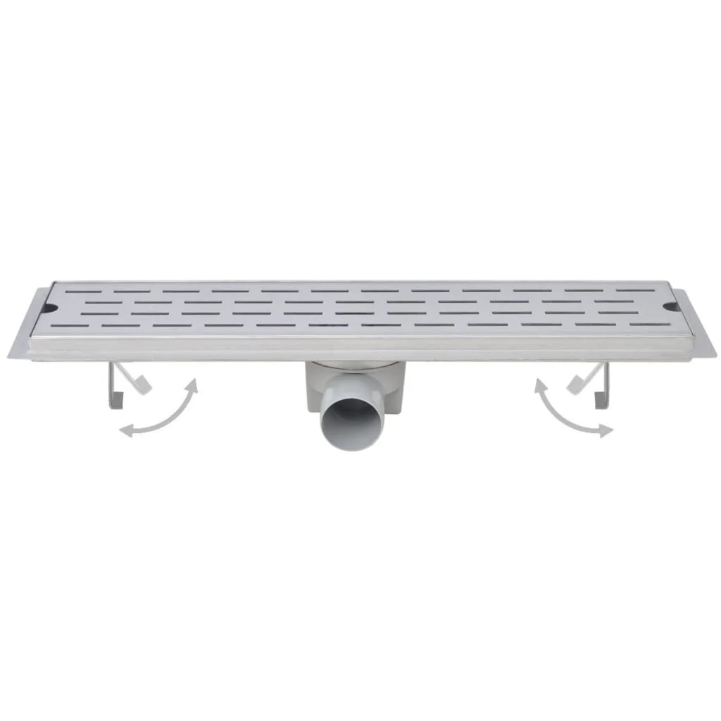 Vidaxl tuš odtok 2 pc pravokotni mehurček 530x140 mm nerjavno jeklo