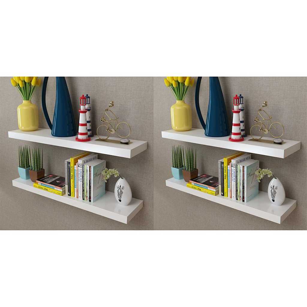Vidaxl wandplanken 4 st 80 cm wit