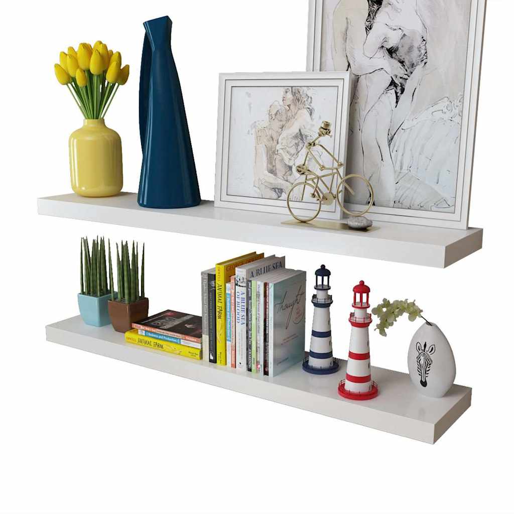 Vidaxl wandplanken 4 st 100 cm wit
