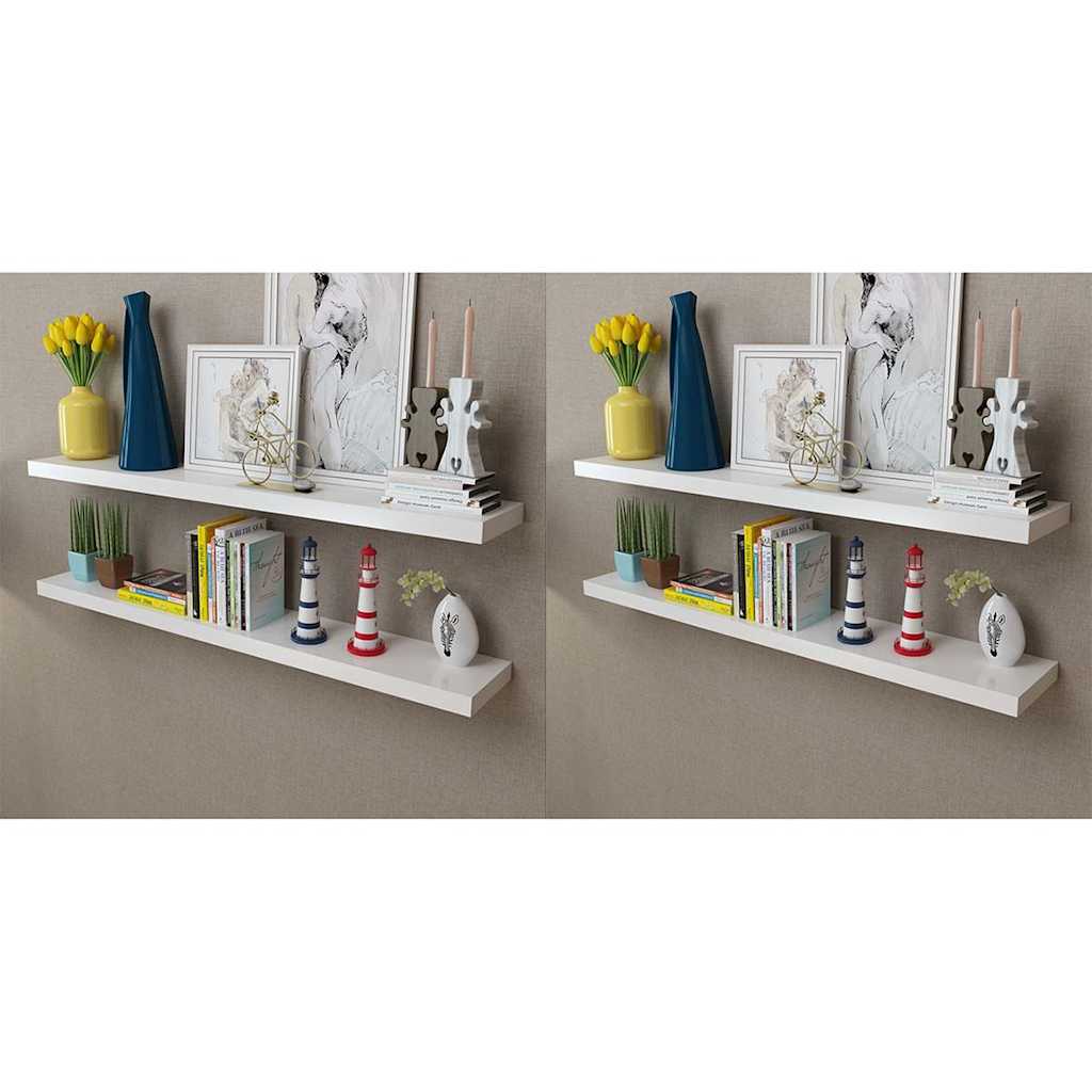 Vidaxl wandplanken 4 st 120 cm wit