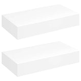 Vidaxl wandplanken zwevend met lades 2 st 48 cm wit