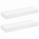 Vidaxl wandplanken zwevend met lades 2 st 80 cm wit