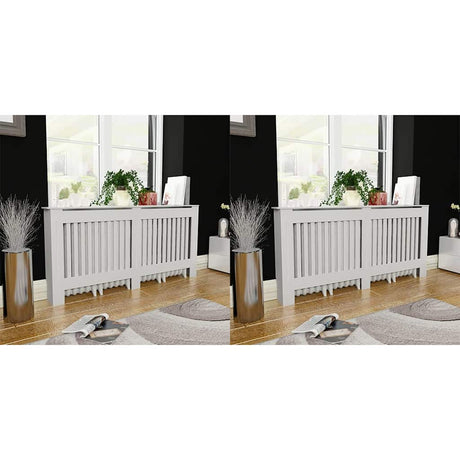 Vidaxl radiatorombouw 2 st 172 cm bewerkt hout wit