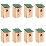 Vidaxl Bird Houses 8 pcs 12x12x22 cm de madera