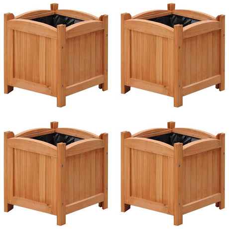 Vidaxl plantenbakken verhoogd 4 st 30x30x30 cm