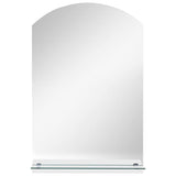 Vidaxl wandspiegel met schap 20x40 cm gehard glas