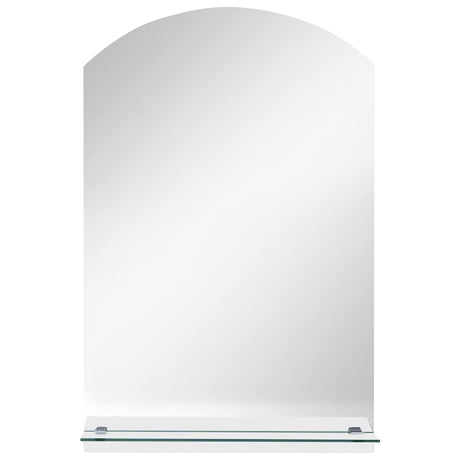 Vidaxl wandspiegel met schap 20x40 cm gehard glas