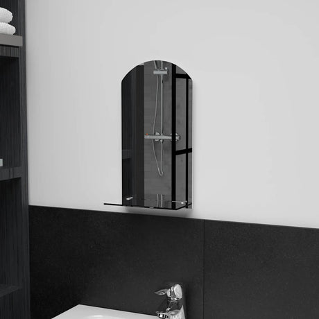 Vidaxl wandspiegel met schap 20x40 cm gehard glas
