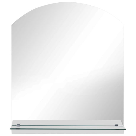 Vidaxl wandspiegel met schap 30x50 cm gehard glas