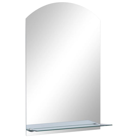 Vidaxl wandspiegel met schap 40x60 cm gehard glas