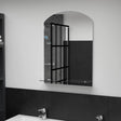 Vidaxl wandspiegel met schap 50x70 cm gehard glas