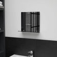 Vidaxl wandspiegel met schap 30x30 cm gehard glas