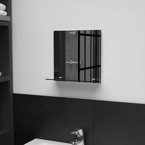 Vidaxl wandspiegel met schap 30x30 cm gehard glas