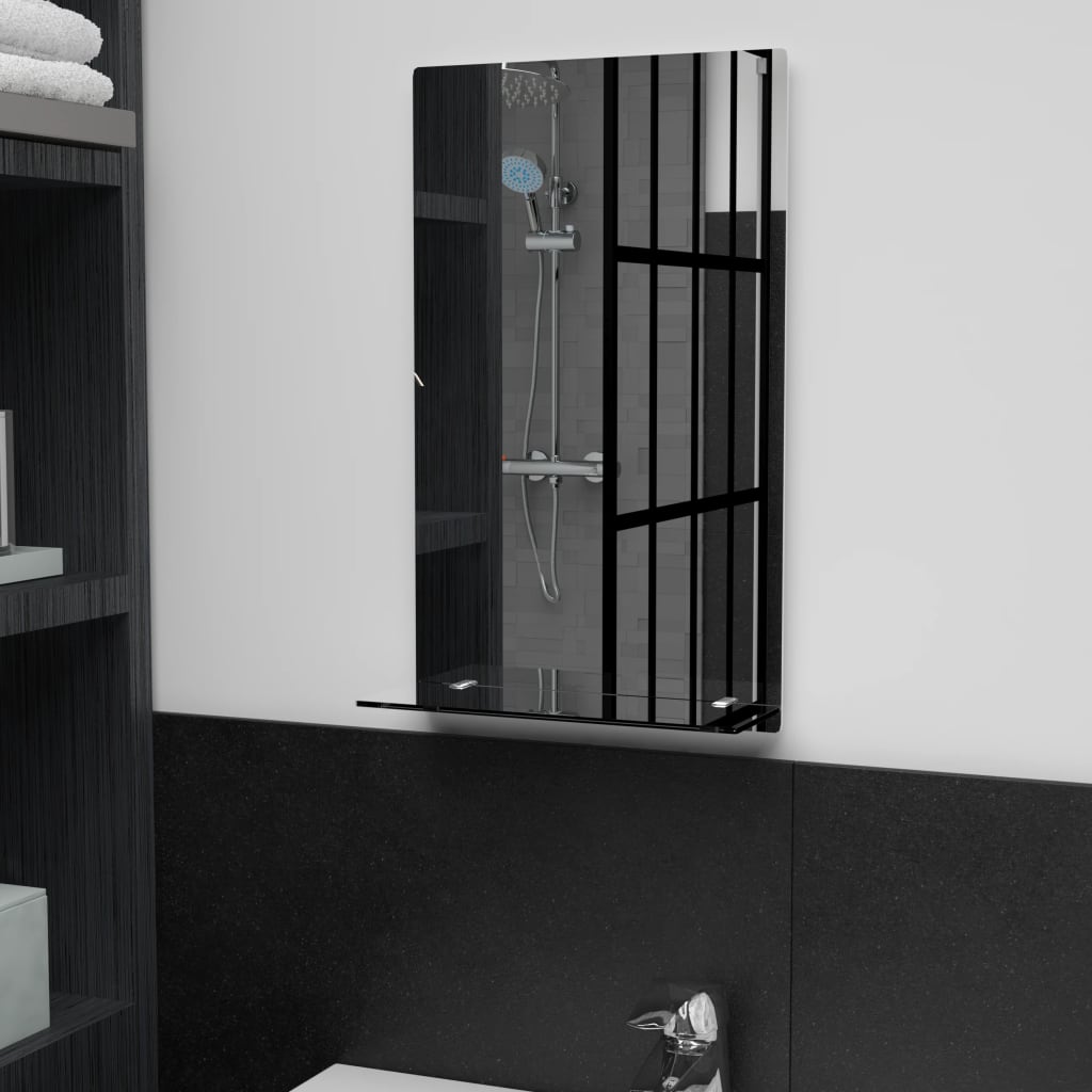 Vidaxl Wall mirror with shelf 30x50 cm hardened glass