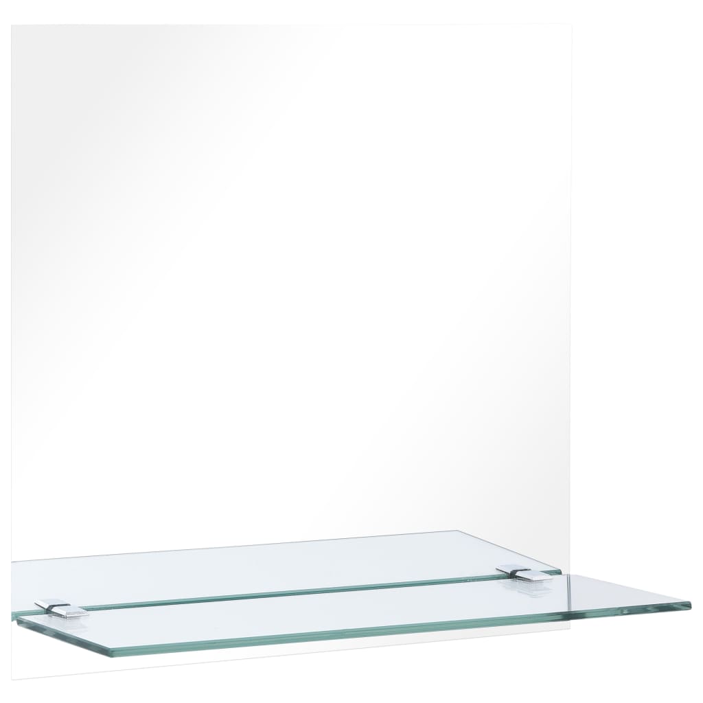 VidaXL wall mirror with shelf 40x40 cm hardened glass