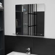 Vidaxl wandspiegel met schap 50x50 cm gehard glas