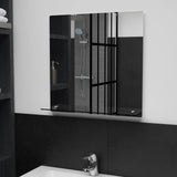 Vidaxl wandspiegel met schap 50x50 cm gehard glas