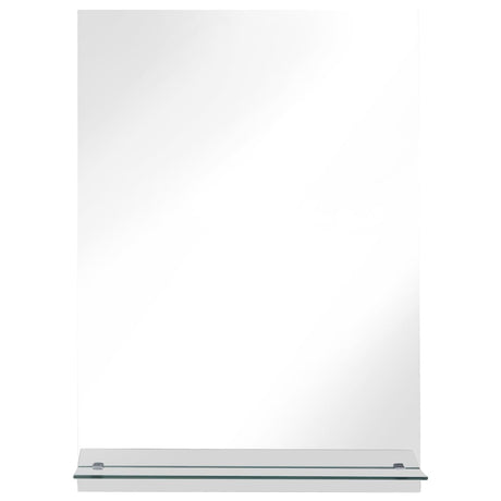 Vidaxl wandspiegel met schap 40x60 cm gehard glas
