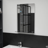 Vidaxl wandspiegel met schap 40x60 cm gehard glas