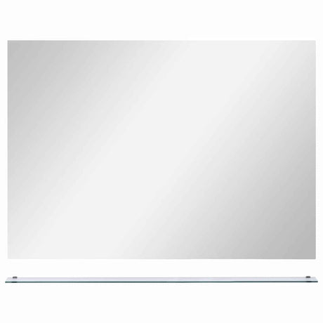 Vidaxl wandspiegel met schap 80x60 cm gehard glas