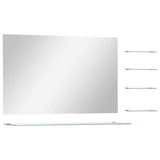 Vidaxl wandspiegel met 5 schappen 100x60 cm zilverkleurig