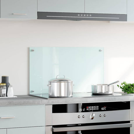 Vidaxl spatscherm keuken 70x40 cm gehard glas melkwit
