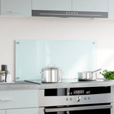 Vidaxl spatscherm keuken 90x40 cm gehard glas wit
