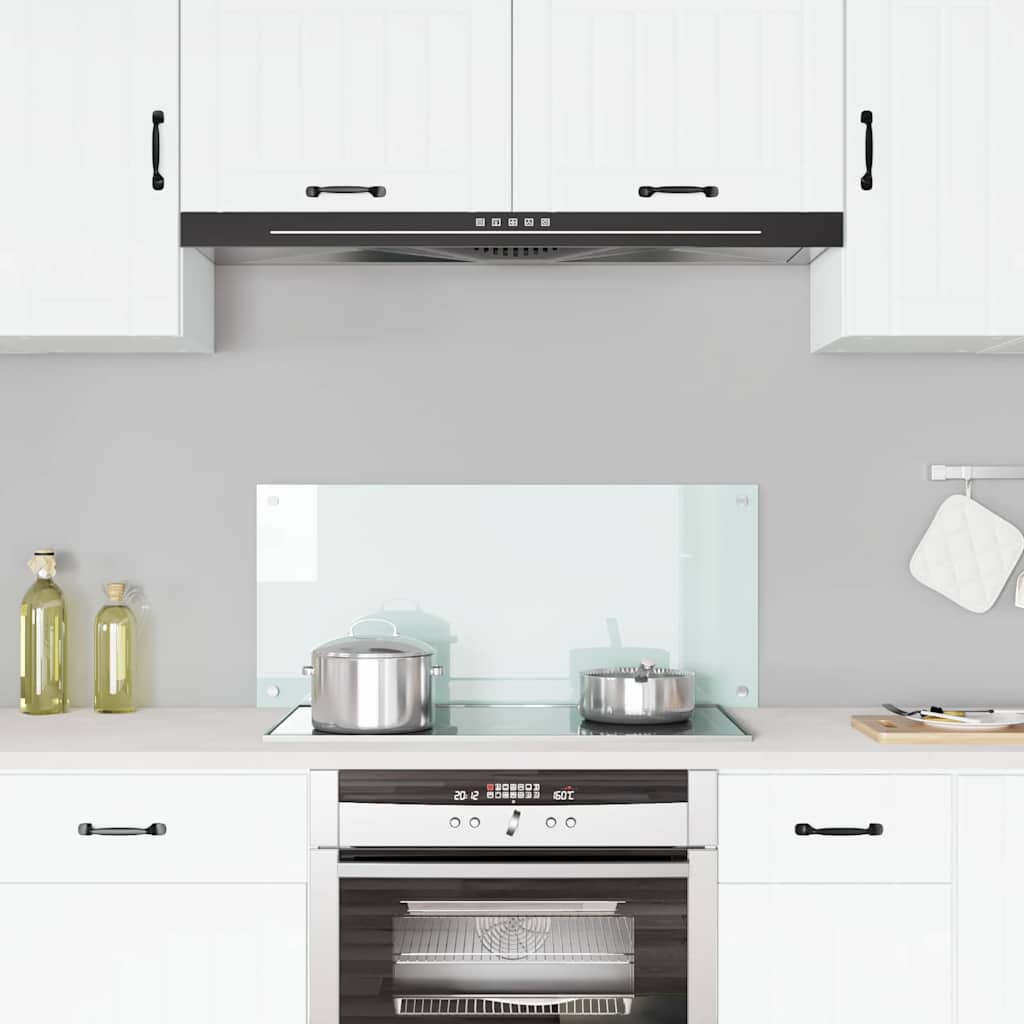 Vidaxl spatscherm keuken 90x40 cm gehard glas melkwit