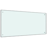 Vidaxl spatscherm keuken 100x50 cm gehard glas wit