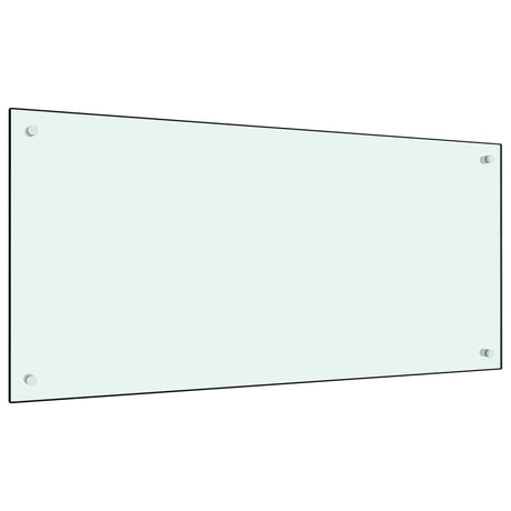 Vidaxl spatscherm keuken 100x50 cm gehard glas wit