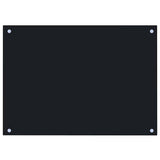Vidaxl spatscherm keuken 70x50 cm gehard glas zwart