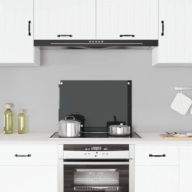 Vidaxl spatscherm keuken 70x50 cm gehard glas zwart