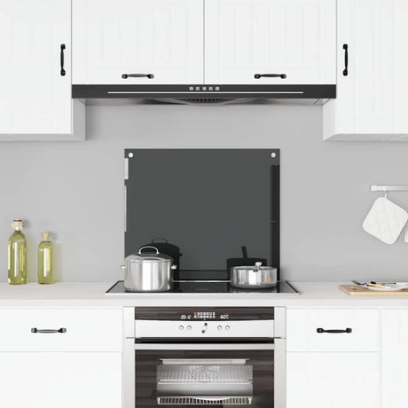 Vidaxl spatscherm keuken 70x60 cm gehard glas zwart