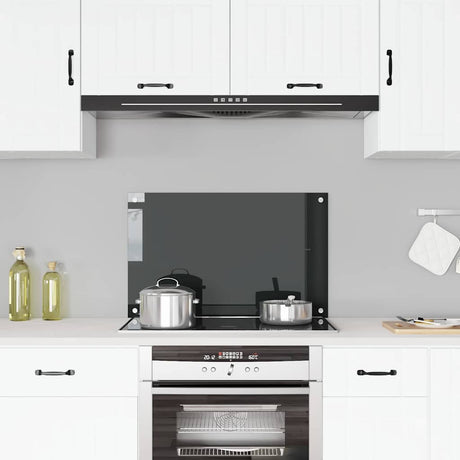 Vidaxl spatscherm keuken 80x50 cm gehard glas zwart