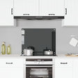 Vidaxl spatscherm keuken 80x60 cm gehard glas zwart