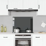 Vidaxl spatscherm keuken 80x60 cm gehard glas zwart