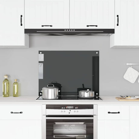 Vidaxl spatscherm keuken 80x60 cm gehard glas zwart