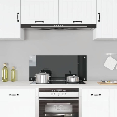 Vidaxl spatscherm keuken 90x40 cm gehard glas zwart
