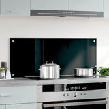 Vidaxl spatscherm keuken 100x40 cm gehard glas zwart