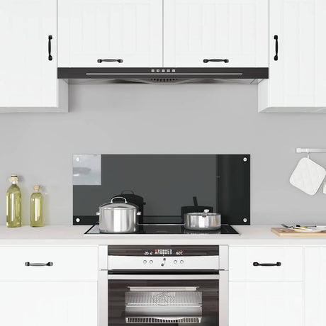 Vidaxl spatscherm keuken 100x40 cm gehard glas zwart